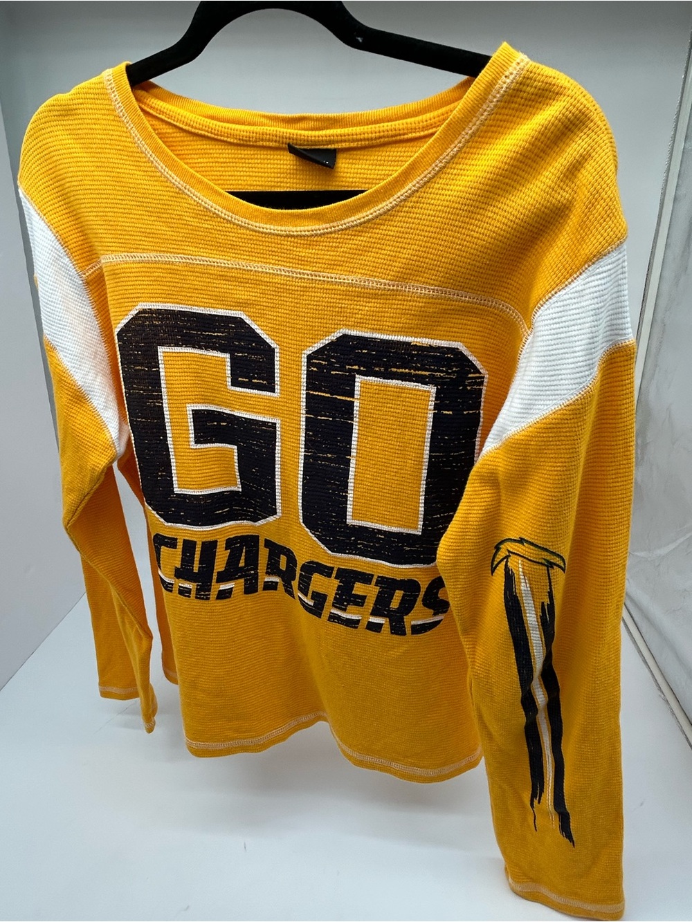 Women’s Yellow San Diego'GO Chargers' Long Sleeve Sweater 2XL